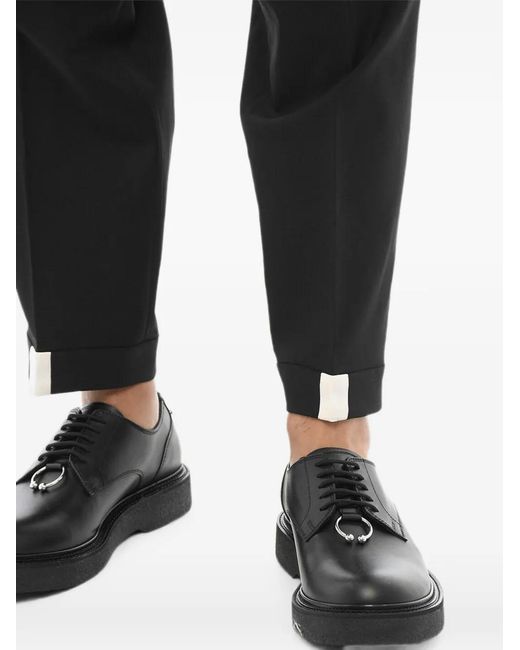 Neil Barrett Black Slim-Fit Flat-Front Trousers for men