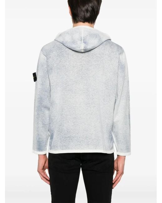 Stone Island Blue Hoodie for men