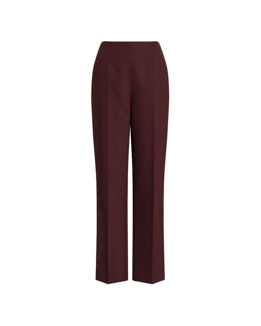 Alberta Ferretti Purple Pleat-Detail Trousers
