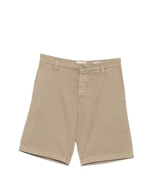 Jacob Cohen Natural George Stretch-Cotton Shorts for men