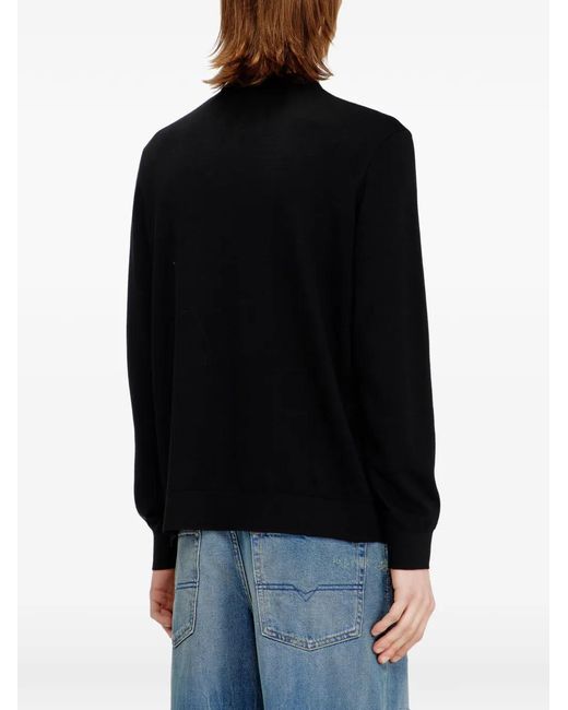 DIESEL Black K-Verene Logo-Detail Sweater for men