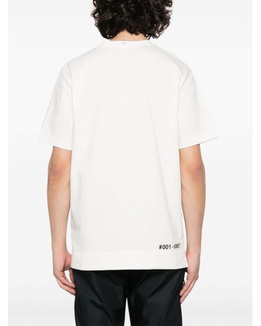 T-shirt en coton à logo imprimé 3 MONCLER GRENOBLE pour homme en coloris White