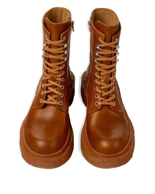 CAMPERLAB Vamonos Combat Boots Met Chunky Zool En Veters in het Brown