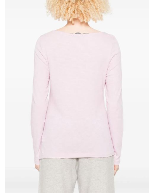 Top de manga larga con cuello barco Marc O' Polo de color Pink