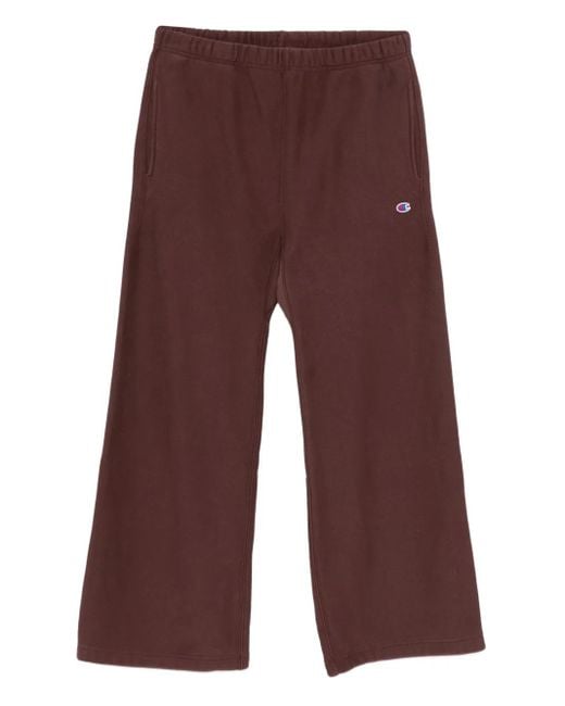 Champion Red Reverse Weave Logo Track Pants for men