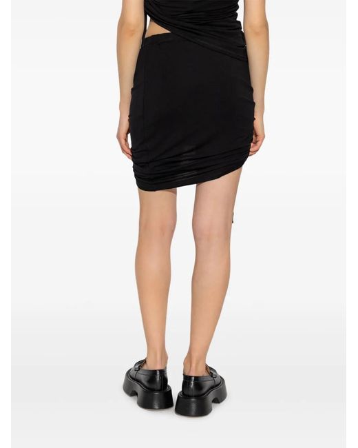 Helmut Lang Black Wind Mini Skirt