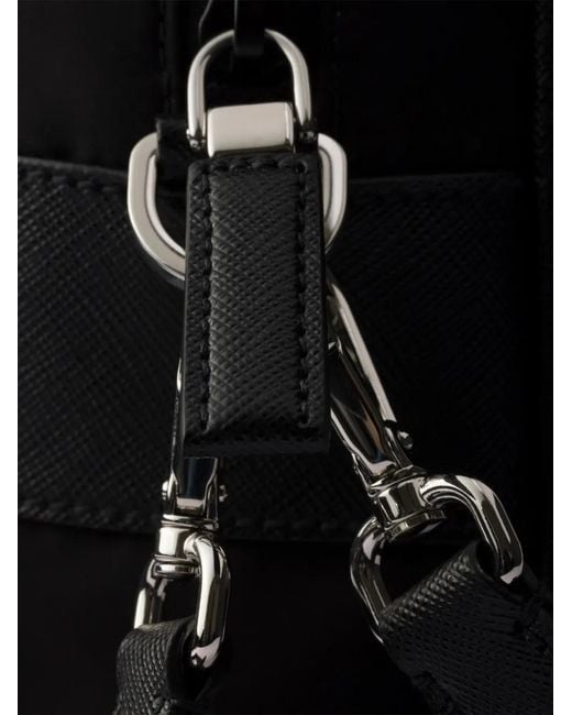 Prada Black Re-Nylon Triangle-Logo Shoulder Bag for men
