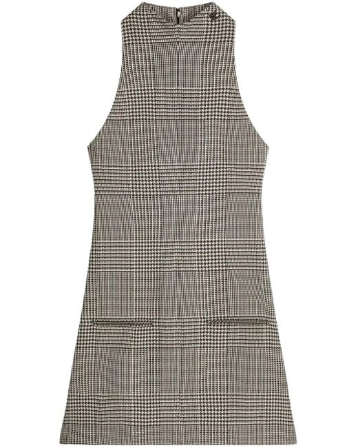 Courreges Gray Short Prince Of Wales Dress