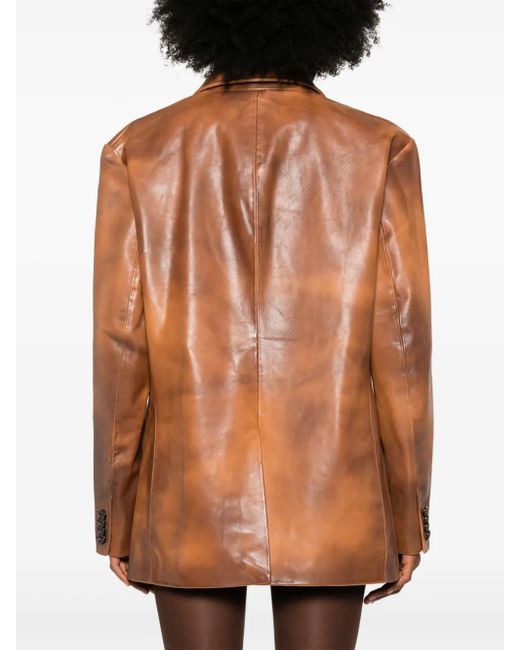 GIUSEPPE DI MORABITO Brown Spray-Paint Effect Blazer
