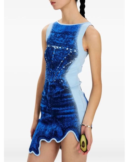 Ph5 Blue Sleeveless Mini Dress