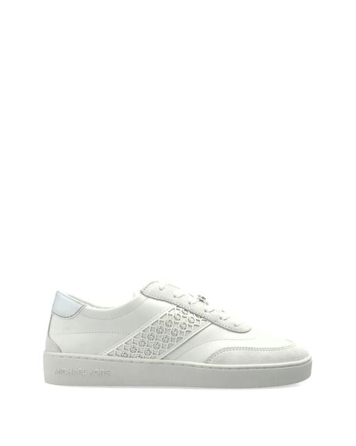 MICHAEL Michael Kors White Baskets Kaycee À Logo À Rayures Signature