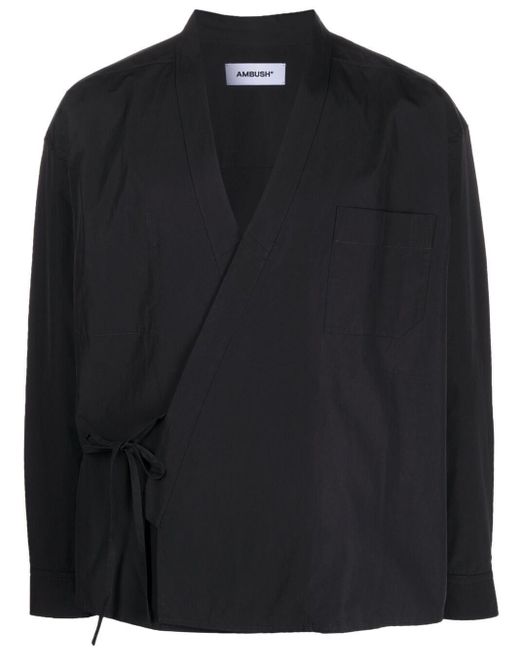 Camicia kimono di Ambush in Black da Uomo