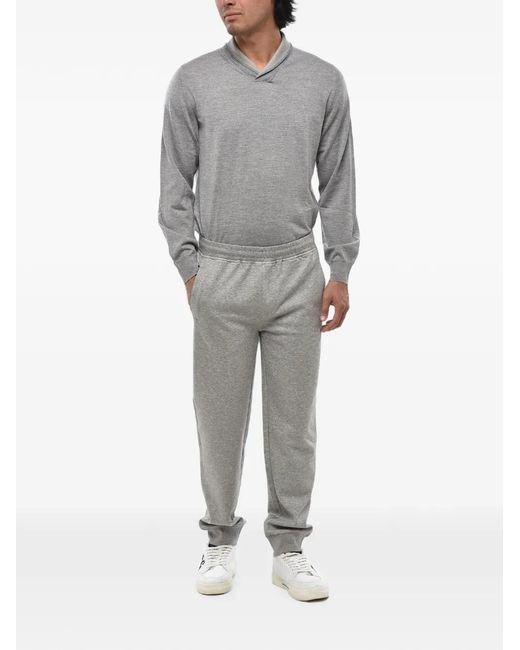 Corneliani Gray Drawstring Track Pants for men