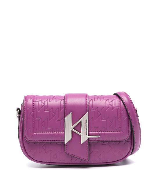 Karl Lagerfeld Purple K/Saddle Umhängetasche