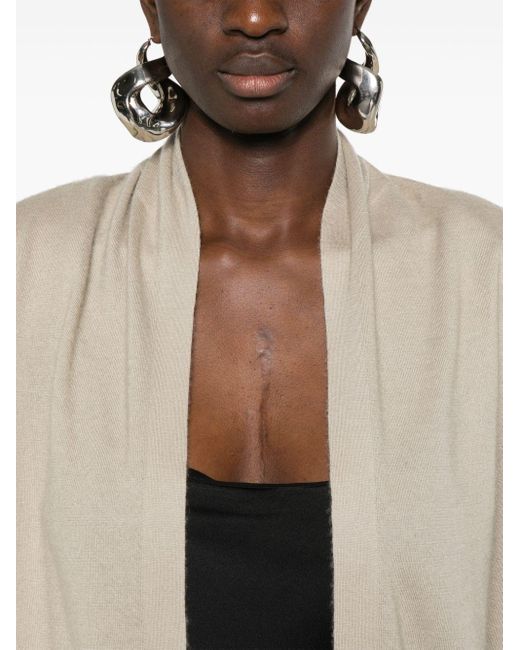 Frenckenberger Open-front Cashmere Cardigan Natural