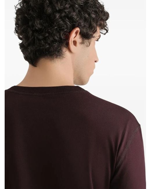 Dolce & Gabbana Purple Cotton T-Shirt for men