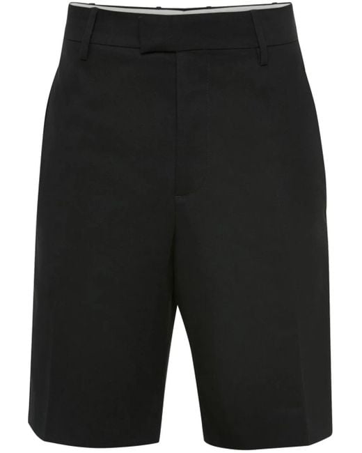 McQueen Black Tailored Baggy Shorts for men