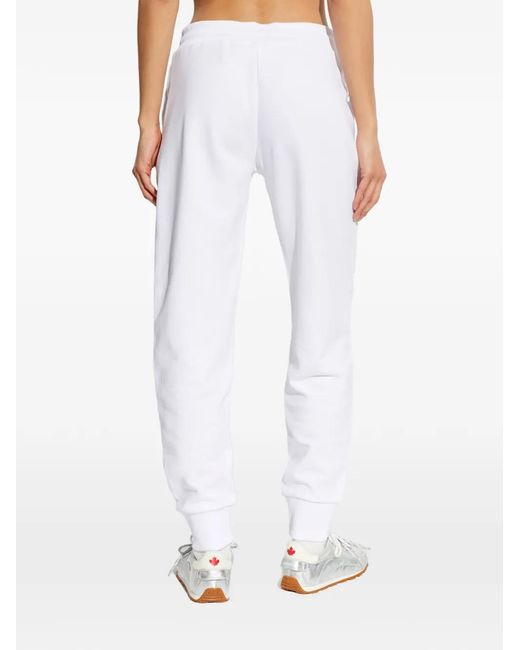 Versace Jeans Couture White Logo Drawstring Trousers