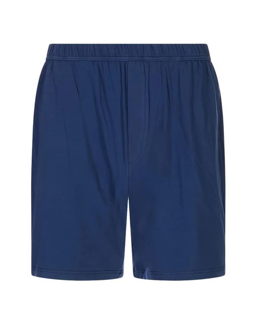Kiton Blue Short À Logo Brodé for men