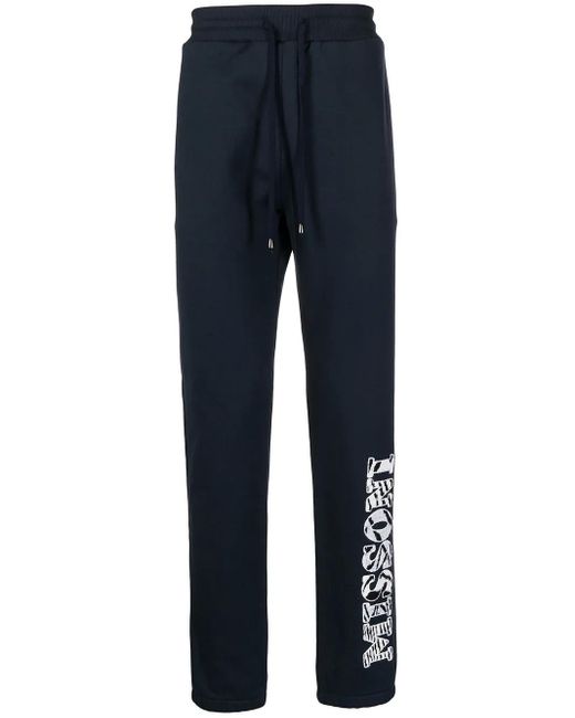 Missoni Blue Leg-Logo Track Pants for men