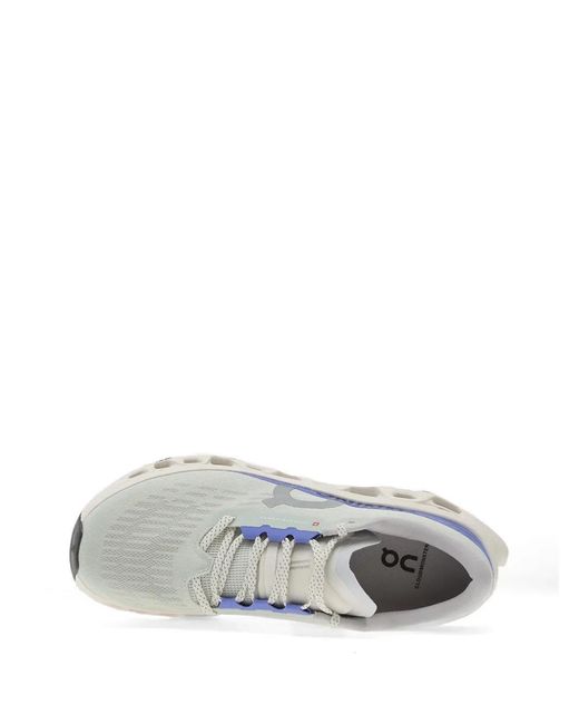 On Shoes White Cloudmster 3 Logo Mesh Sneakers for men