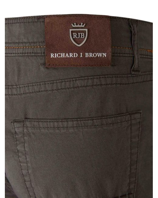 richard j. brown Gray Logo-Patch Jeans for men