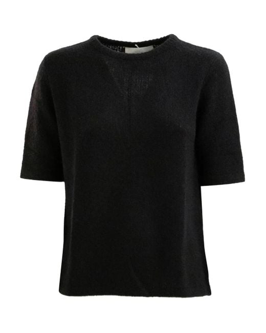 T-Shirt En Cachemire À Manches Courtes Lisa Yang en coloris Black