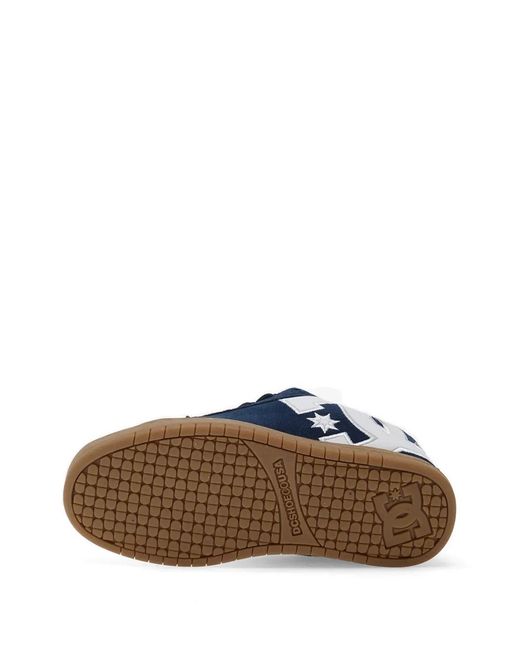 DC Shoes Blue Court Graffik Logo-Appliqué Suede Sneakers for men