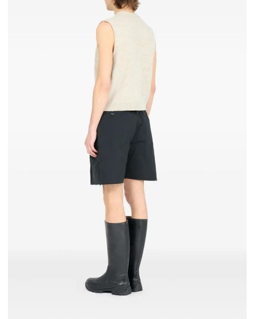 Maison Margiela White V-Neck Sleeveless Knit Vest for men