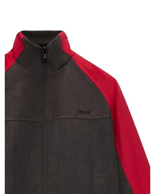 MSGM Red Zip-Fastening Long-Sleeve Jacket