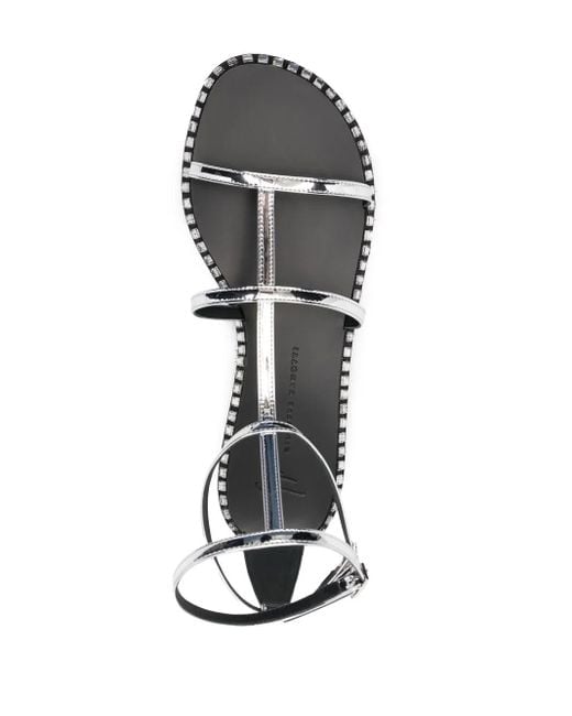 Giuseppe Zanotti White Bellatriks Flat Thong Sandals