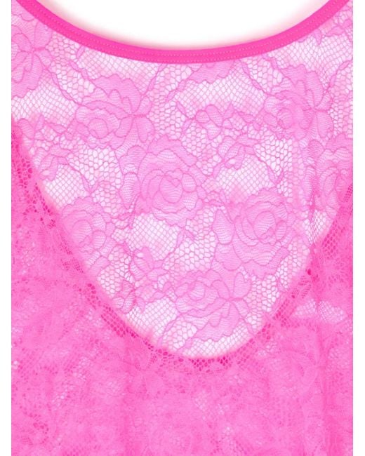 Maison Close Pink Flashback Néon Open Back Bodysuit