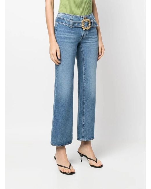 Cormio Blue Cropped Bootcut Jeans