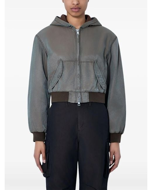 Our Legacy Gray Zip-Up Bomber Jacket