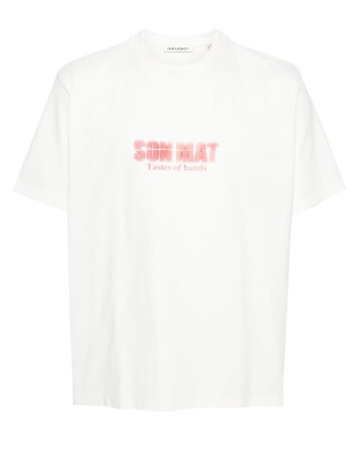 Our Legacy T-Shirt mit Slogan-Print in White für Herren