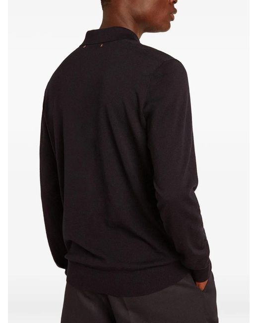 Golden Goose Deluxe Brand Blue Wool Polo Shirt for men