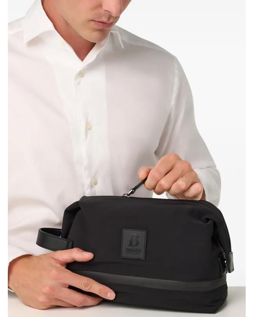 Boggi Black Logo Handle Beauty Case for men