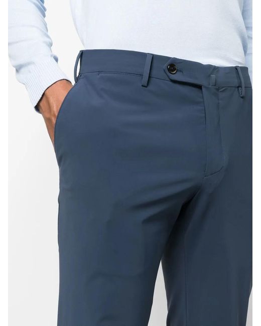 PT Torino Blue Mid-Rise Skinny-Cut Trousers for men