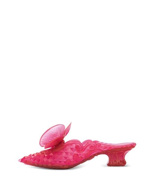Y. Project Pink X Melissa Floral-Appliqué Mules