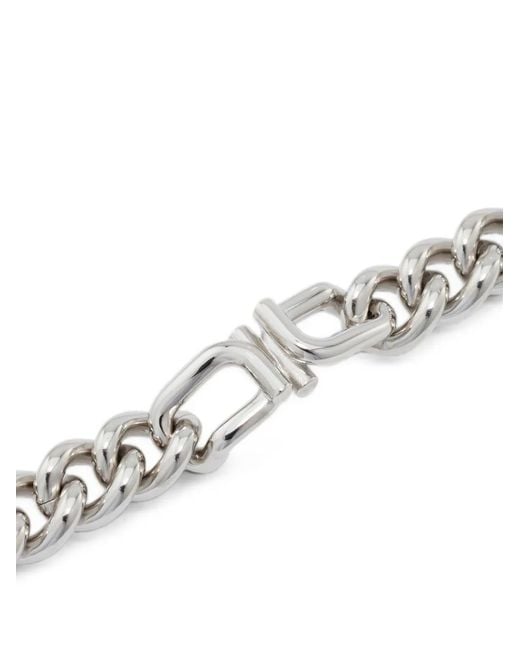 Ferragamo Blue Gancini Chain Bracelet for men