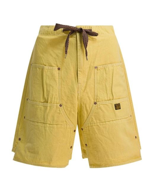 Short De Sport À Poches Cargo Kapital pour homme en coloris Yellow