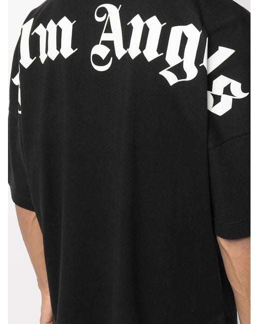 Palm Angels Black Classic Logo-print Cotton-jersey T-shirt for men