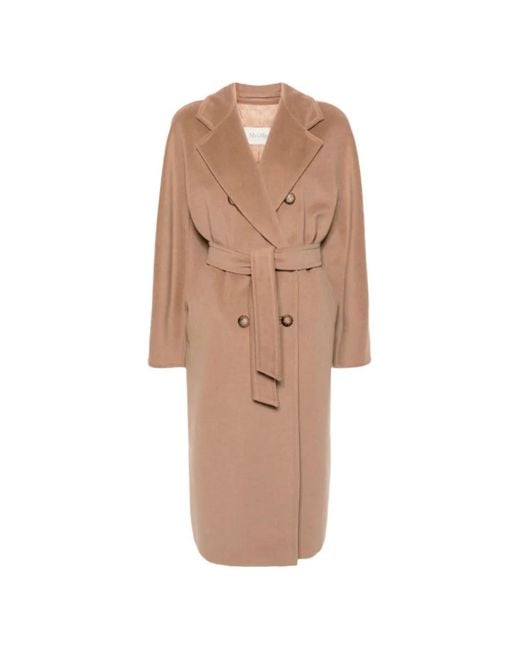 Max Mara Natural Madame 101801 Double-Breasted Belted Coat