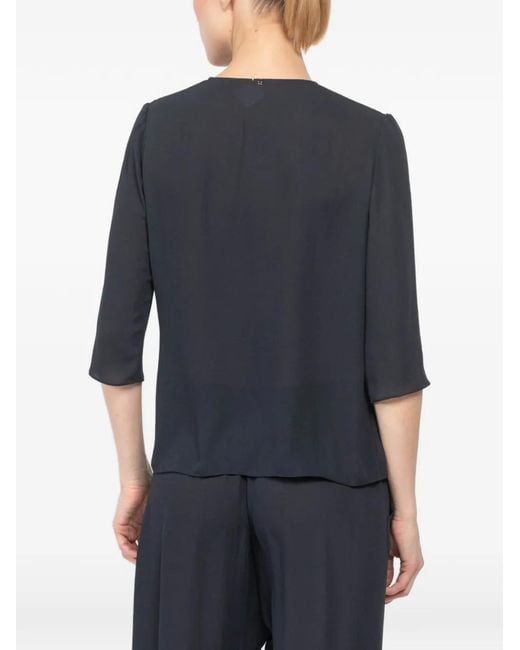 Peter Cohen Blouse Met V-Hals in het Blue