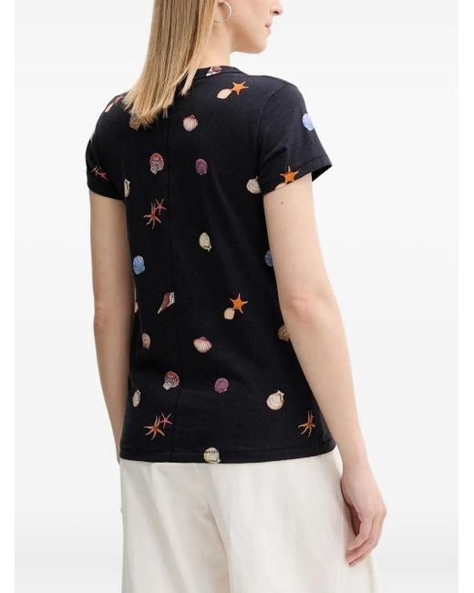 Rag & Bone White Seashell-Print T-Shirt