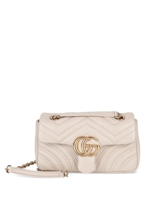 Gucci Natural Small Gg Marmont Matelassé Cross Body Bag
