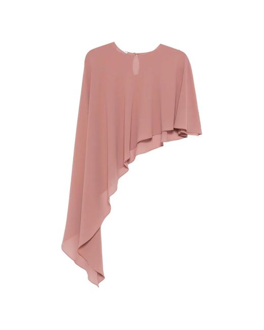 Patrizia Pepe Pink Asymmetric Poncho