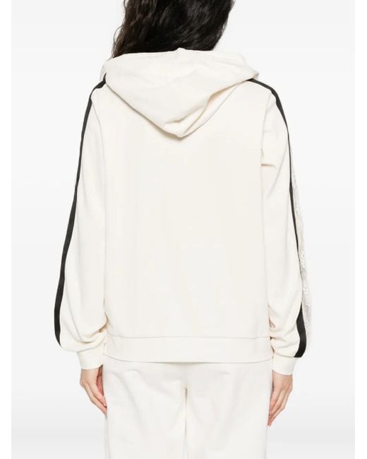Liu Jo Natural Lace-Insert Hoodie