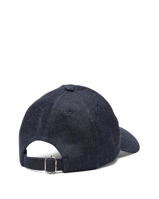 A.P.C. Blue Logo-Print Cap