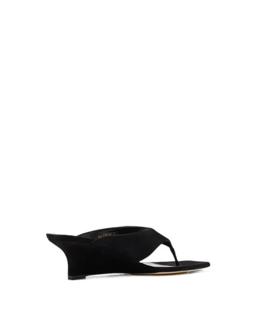 Stuart Weitzman White Suede Wedge Flip-Flops
